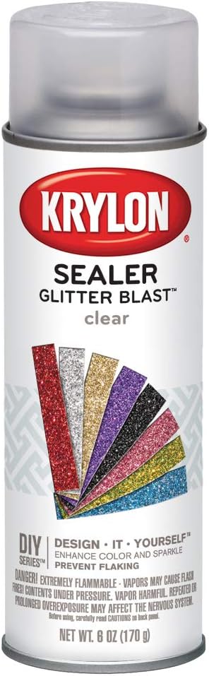 K03800000 Glitter Blast, Clear Sealer Fast Drying Coat to Increase Durability, 6 oz