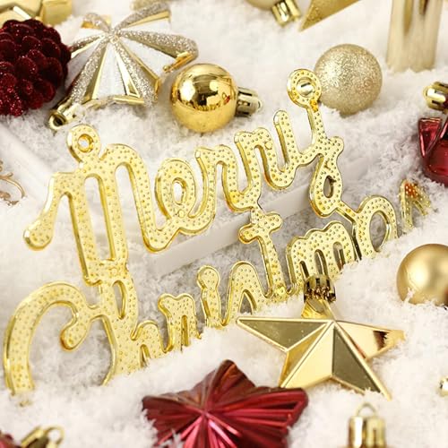 Décorations de Noël anticassées kit 70 pièces pour grand sapin