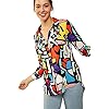 Blouses-for-Women-Fashion-Casual-Long-Sleeve-Button-Down-Shirts-Tops-XS-3XL Blouses for Women Fashion, Casual Long Sleeve Button Down Shirts Tops, XS-3XL (Red Yellow Mix Colors, X-Large)