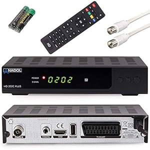 Anadol HD 202c Plus USB-opnamefunctie Timeshift (zwart) digitale Full HD 1080p kabelontvanger [overstap analoog naar digitaal] (HDTV, DVB-C / C2, HDMI, SCART, coaxiaal, mediaspeler, USB 2.0)