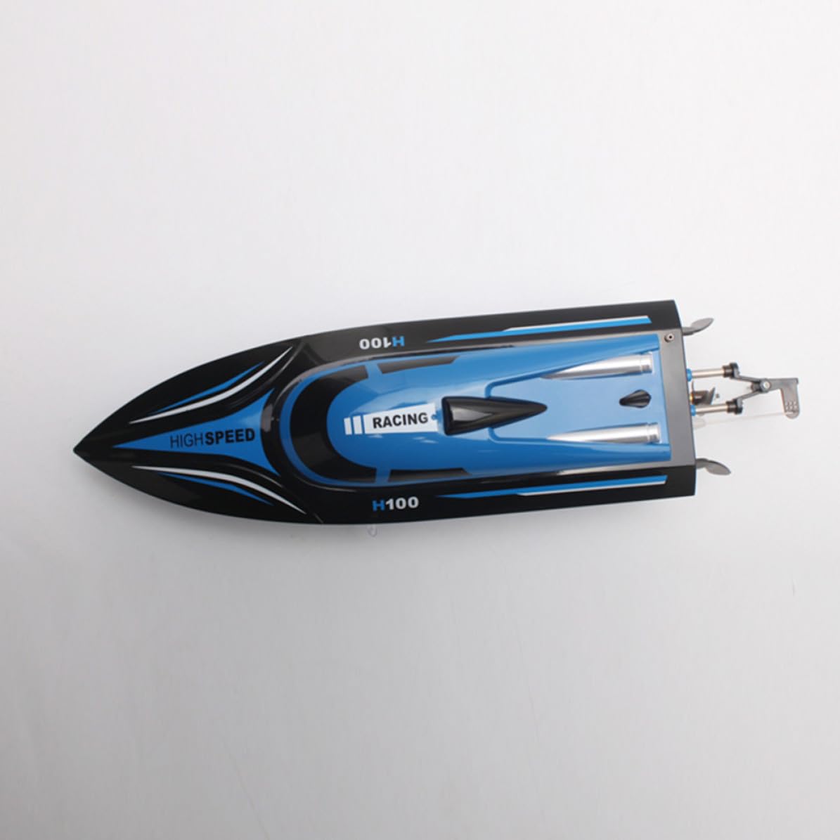 Barca Telecomandata Rc 2.4ghz in Plastica Blu con Batteria Ricaricabile 600mah, Funzione Movimento in Avanzamento e Retromarcia, Resistente alle Interferenze per Laghi e Piscine