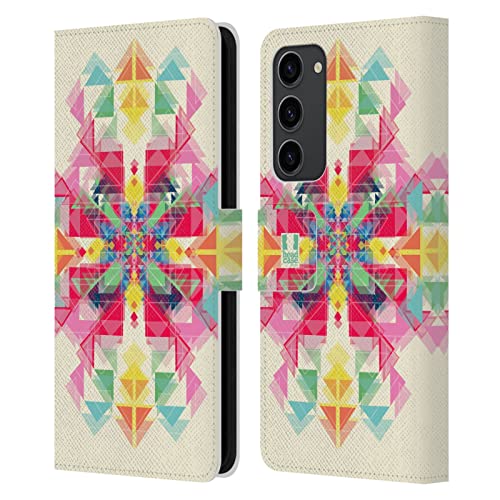 Étui Portefeuille Samsung Galaxy S23+ 5G en Cuir Triangles Abstraits