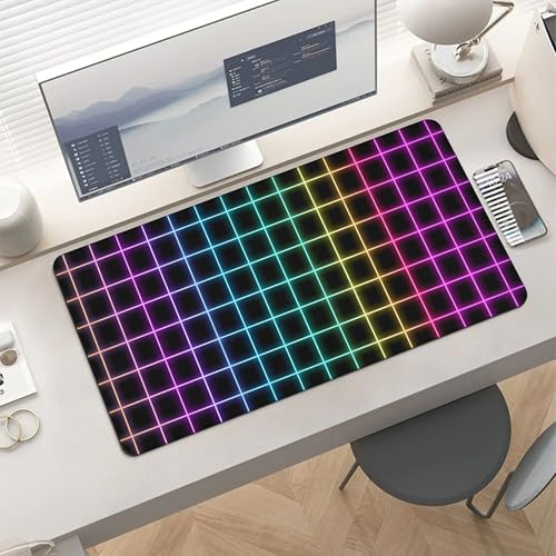 Image of Extended Gaming Mouse Pad, with Stitched Edges Large Mouse Pad Desk Protector, Rubber Base Mousepad Keyboard Mouses Mat for Work Game Office Home- 32 inch X 16 inch Inch