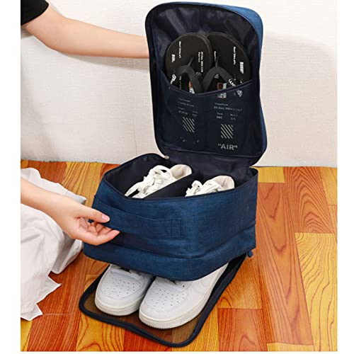 Saco de Sapato de Viagem de 3 Camadas para Multiuso 3 Pares de Sapatos à Prova D'água Portátil Saco