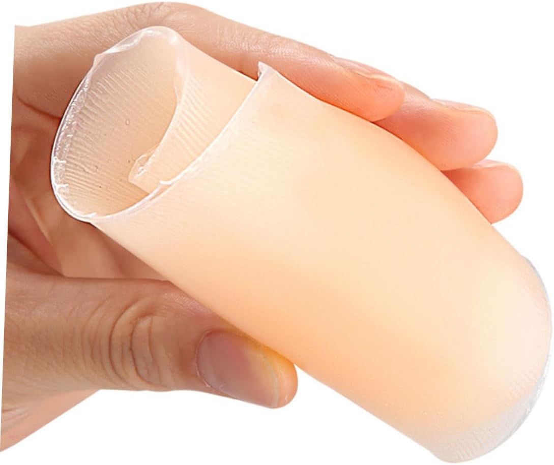 2 Pairs Self-Adhesive Silicone Calf Pads for Crooked Legs, Skin Color Soft Leg Shape Corrector Patches, Anti-Chafing Thigh and Calf Protection for Men and Women