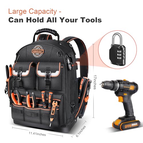 LOKASS 56-Pocket Tool Backpack