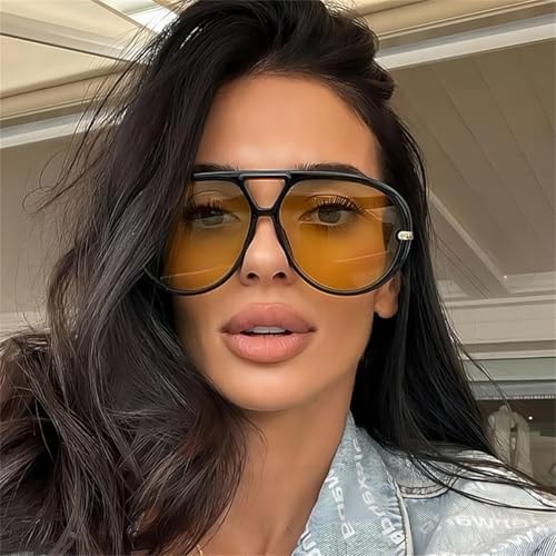 ADE WU Oversized Aviator Sunglasses for Women Retro Vintage 70s Large Sunglasses Womens Aviator Style3