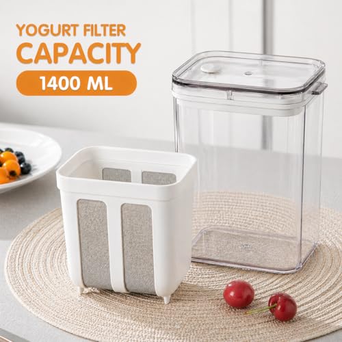 Image of Snmmifer Multifunctional Yogurt Maker with Storage Container, BPA-Free Plastic, 1.4L Capacity, Homemade Greek Yogurt and Curd (1.4L)