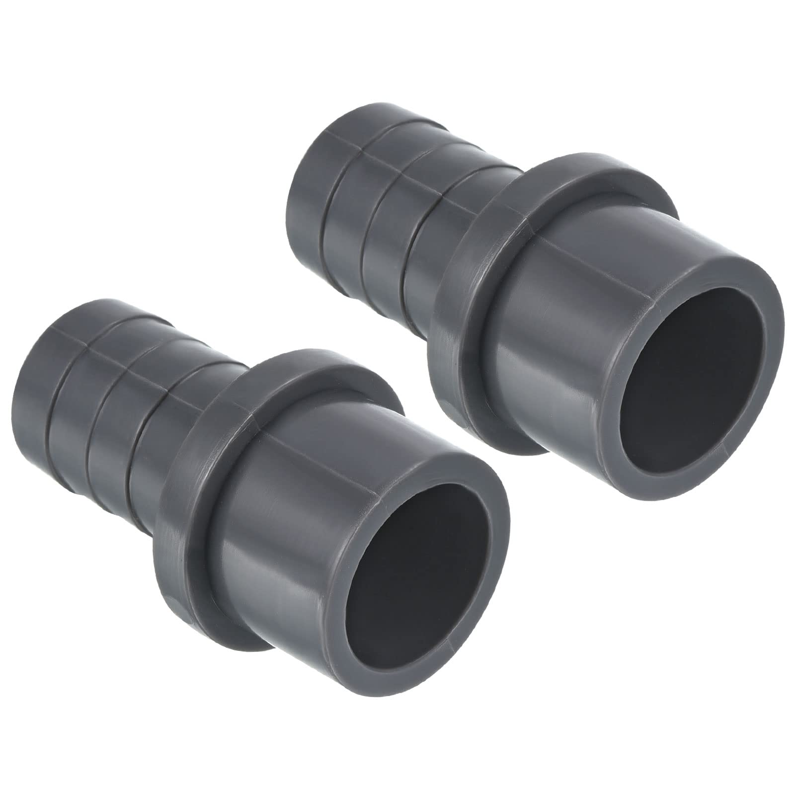 PATIKIL UPVC Reductor Tubo Montaje 32mm OD 25mm Púas, 2 Paquetes Rectos Acoplamientos Adaptador Conector, Gris
