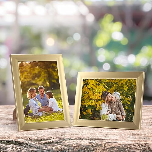 Giftgarden Gold 7x5 Photo Frames 12 Pack, Modern 5x7 Picture Photo Frames for Wall or Tabletop Display - Image 2