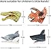 KIDAMI Dinosaur & Shark Toys Puppets Hand Puppet Set Role Play Rubber Soft Touch Realistic for Kids and Adults (4 Pack)