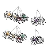 BEBEMOKO 万圣节装饰用蜘蛛网玩具 シミュレーションスパイダー入り リアル