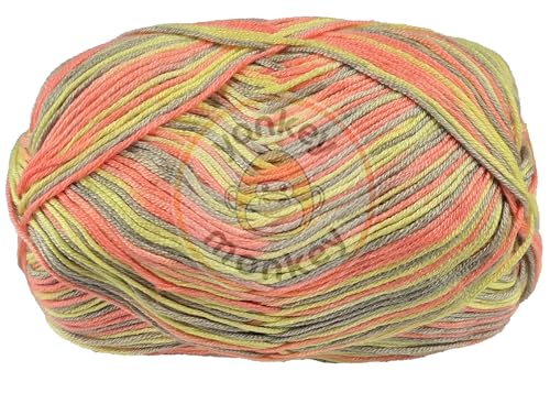 Image of 10-Pack of Yonkey Monkey 500 Grams Yarn - 70% Rayon derived from Bamboo, 30% Cotton - Imported - Tiger Mix 9046