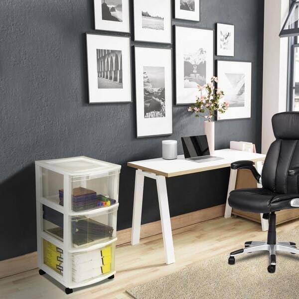 Similar 2-Tier Plastic Storage Drawer Organizer with Wheels, Rolling Storage Cart with Removable Drawers, Multipurpose Organization Cabinet for Bedroom, Bathroom, Kitchen, Office, White