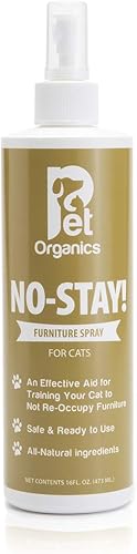 NaturVet Pet Organics - Spray de entrenamiento para mascotas para gatos Ayuda a disuadir a los gatos de muebles, alfombras, telas Incluye hierbas,