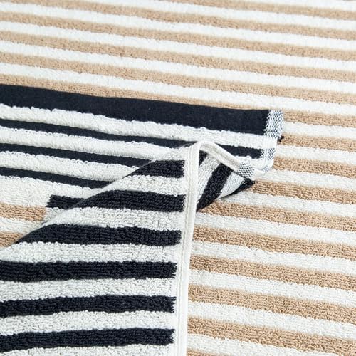 Image of MYTRIDENT Symphony of Threads Towel for Bath, 75 cm x 150 cm, 100% Cotton, 625 GSM, Super Soft, Absorbent, Ligne
