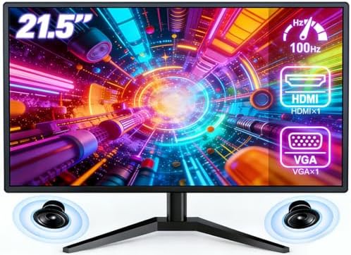 Monitor LED 21,5 Polegadas, Alto-falantes Integrados, Full HD 192...