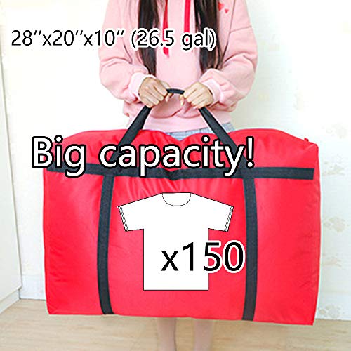 3pcs Extra Large 26.5 gal Storage Bags with Strong Handle, Travel Duffel Clothes Bags for Moving, Blue Black Yellow2