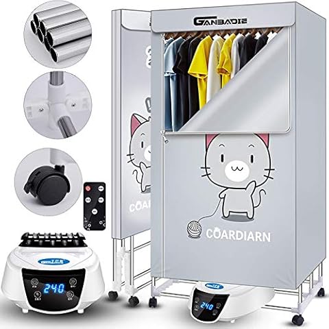 Elektrischer Faltbarer Wäscheständer, 2300w Tragbarer Wäschetrockner 526L 2-stufig 3-Gang Elektrischer Wäschetrockner 220LB Wäschetrockner Cover