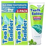 Squigle Tooth Builder SLS Free Toothpaste (Stops Tooth Sensitivity) Prevents Canker Sores, Cavities, Perioral Dermatitis, Bad Breath, Chapped Lips, 4 oz (8 Ounce (Pack of 2), Unflavored)