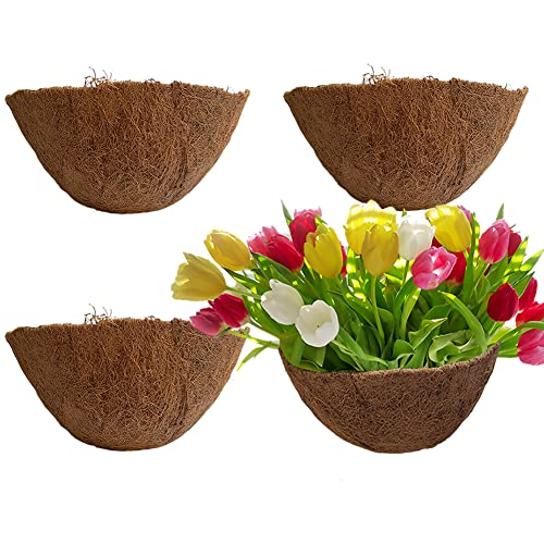 Coco Liner - 4pcs 24" Hanging Basket liners (natural coir)