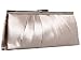Jessica McClintock Blaire Satin Frame Evening Clutch, Champagne