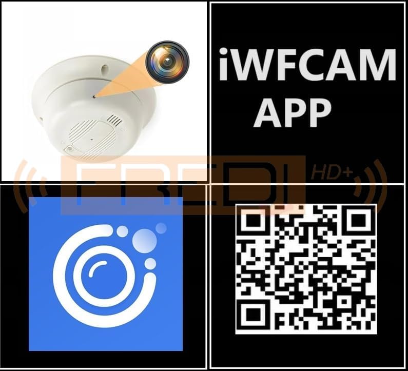 Image of FREDI HD PLUS WiFi Smoke Detector Camera 1080P HD | Live View on Mobile & PC | 32GB Support | 24x7 AC Powered | Loop Recording | Ceiling Mount Design