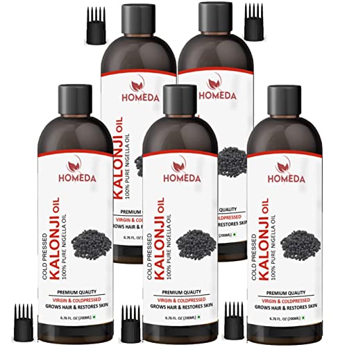 Image of Premium Cold Pressed Kalonji Oil for Hair Growth Pure, Skin (1000 ml) 100% Pure Virgin Grade - Onion Black Seed Oil (Kalaunji Tel, Black Cumin seed)