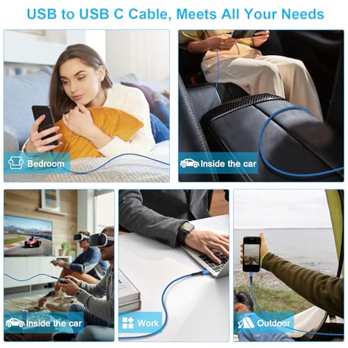 Image of 240W Samsung S26 Ultra Charger Fast Charging Cable for Samsung Galaxy S26 S26+ S26 Ultra S25 FE A17 A16 A36 A26 Fold Flip,6FT /2Pack USB C to USB C Cable Type C Charging Cord for iPhone 17,iPad,MacBook