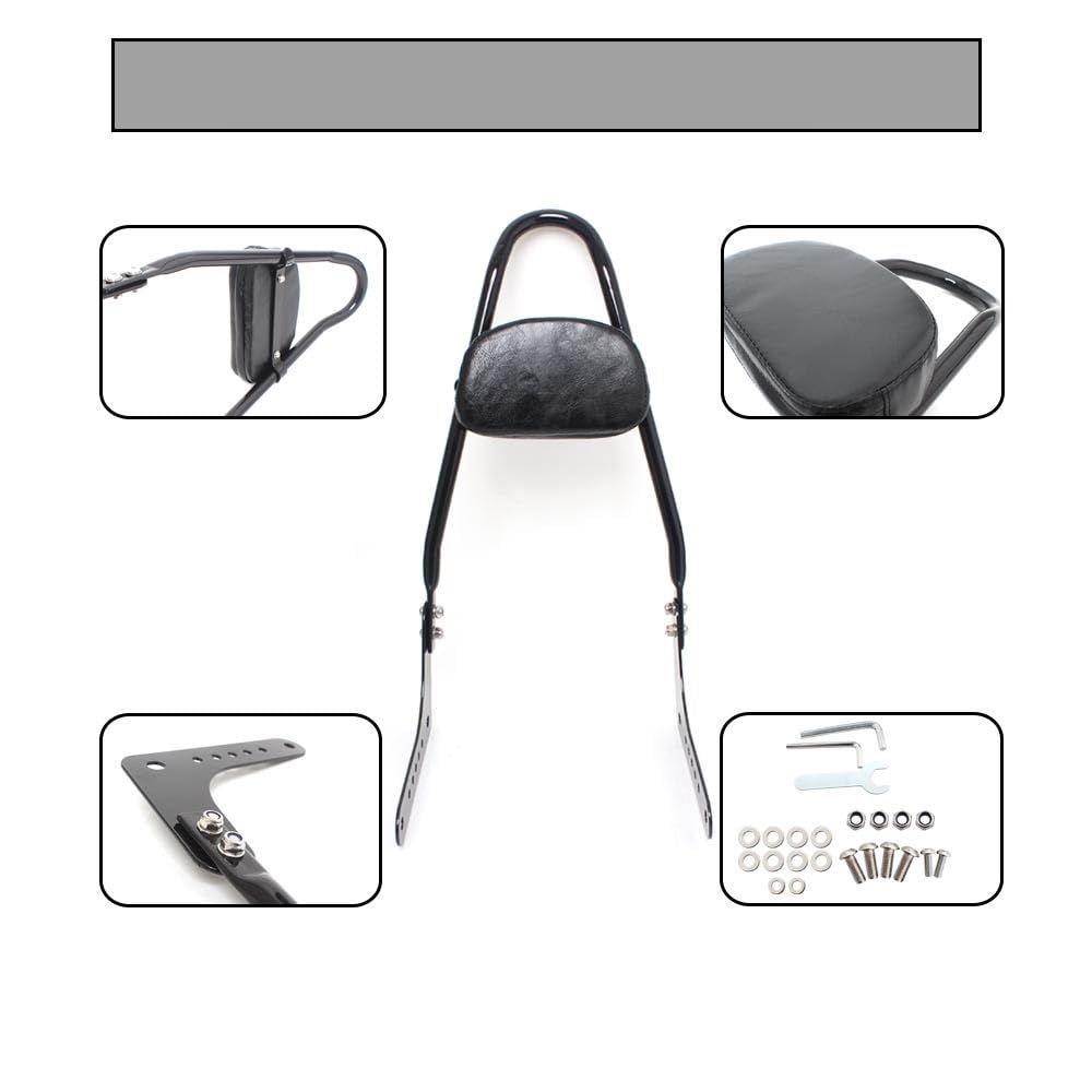 Motorcycle Passager Arrière Coussin de dossier passager amovible pour moto pour Softail pour Low Rider pour Deluxe pour Heritage pour Slim pour Street Bob 2018 et plus