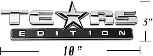 Miniatura 2 de 3 unidades plateado+negro 3D Texas Edition Emblema compatible con Chevy Silverado Sierra coche camión auto universal calcomanía