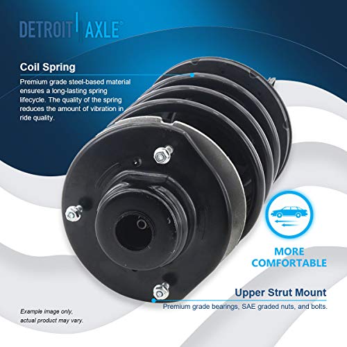 Image of Detroit Axle - Struts Shocks for 01-07 Dodge Grand Caravan Chrysler Town & Country 01-03 Voyager, 2 Front Struts with Coil Spring 2 Rear Shock Absorbers Replacement