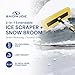 Snow Joe SJBLZD-PRX 2-in-1 Telescoping Snow Broom & Ice Scraper — Pivoting Foam Head, Extendable Handle for Cars, Trucks & SUVs — Lightweight, Non-Scratch, Vehicle-Safe Winter Snow Removal Tool