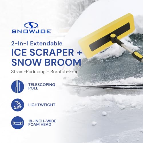 Snow Joe 2-in-1 Telescoping Snow Broom