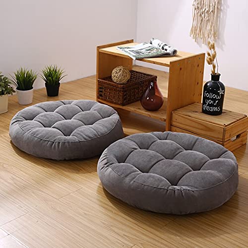 Julycoolmall Coussin de siège japonais en coton épais - Tatami - Tapis de sol rond et épais - Coussin touffeté pour futon de méditation - Pour yoga,...