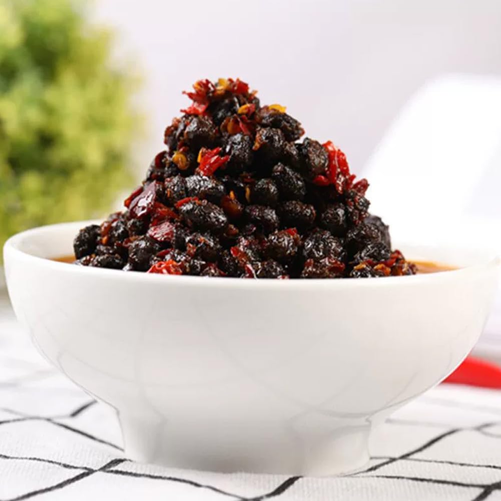 DAMAICHUHAI 16oz (450g) Fermented Black Bean Chili Paste Sauce – Spicy Douchi, Sichuan Hot Bean Sauce, Versatile Chinese Cooking Condiment for Stir Fry, Dipping, and Marinating