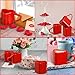 Domensi 4 Pcs Valentines Heart Shaped Mugs Red Heart Coffee Cup 11.8 oz Valentine‘s Day Ceramic Mug with Handle Love Tea Cup Gift for Romantic Valentines Wedding Anniversary Couple Lover Decoration