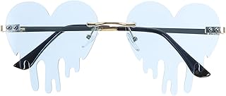Lágrimas Óculos Engraçados Óculos De Sol Femininos Moda Lentes Polarizadas Para Mujer Óculos De Sol Sem Moldura Nuvem Discoteca Óculos De Sol Sem Aro Coração Óculos De Sol