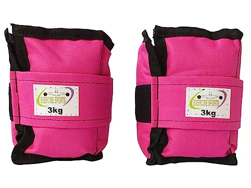 Tornozeleira/Caneleira Peso 3 Kg - Academia - Rosa.