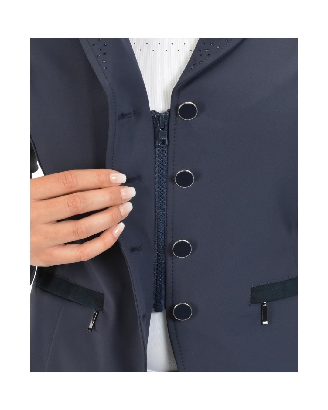 Equiva Damen Turnierjacket Frankfurt, Elegantes Reitsakko mit taillierter Passform, atmungsaktiv und bewegungsfreundlich, ideal für Turnier und Wettkampf