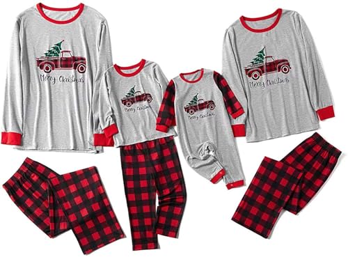 Image of Yaffi Matching Family Pajamas Sets Christmas PJ's Sleepwear for Kids & Adult