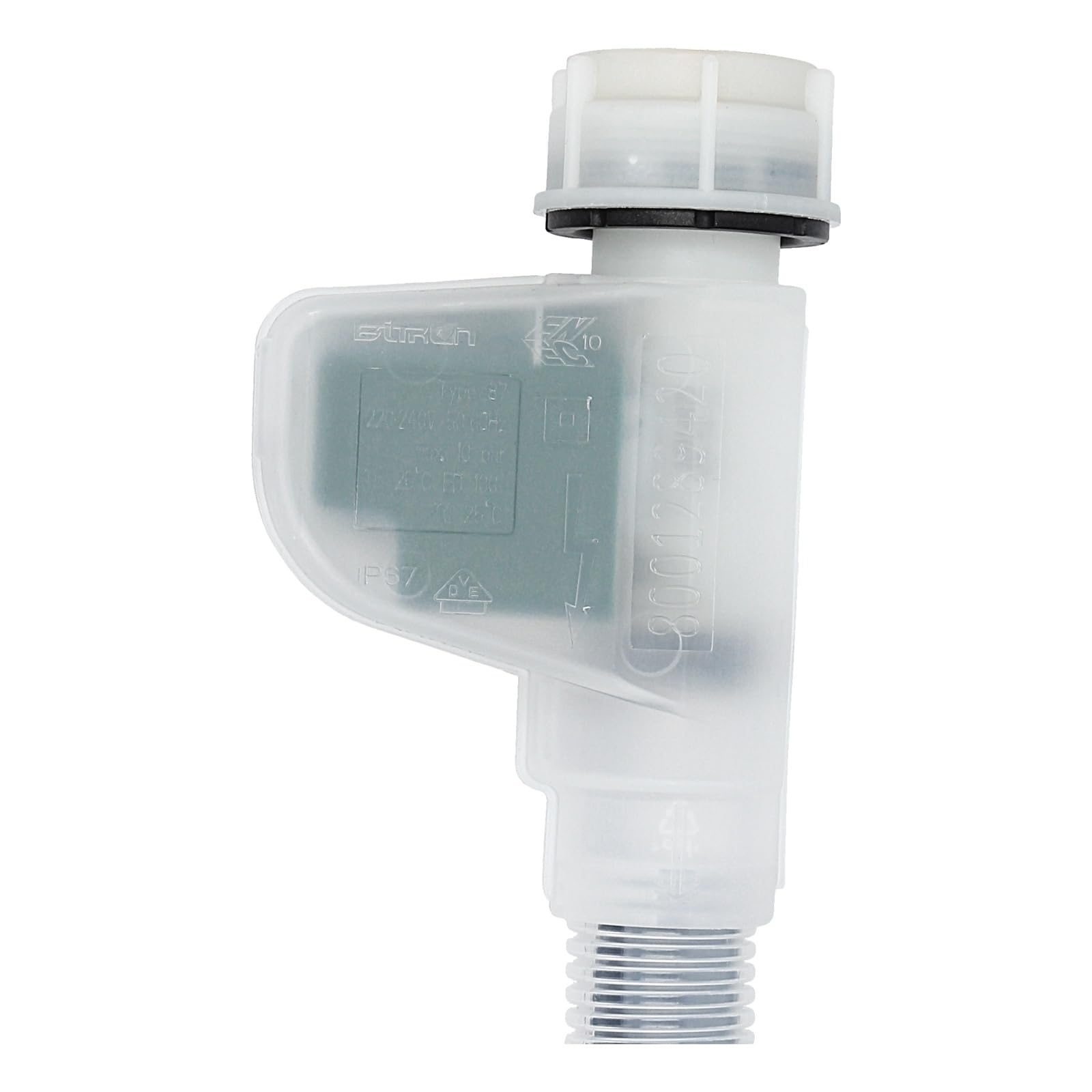easyPART passend für BOSCH 11060645 Zulaufschlauch Aquastop 1,5m SIEMENS | für Waschmaschine, Frontlader, Sicherheitsschlauch, Wasserstopschlauch, Grau transparent, Elektrischer Anschluss