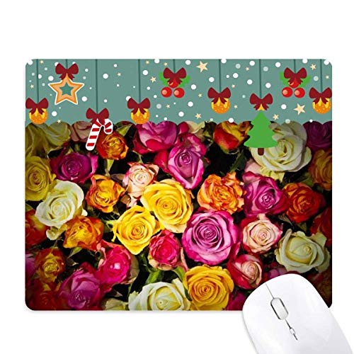 Alfombrilla de ratón con estampado de rosas de alta definición y base estable