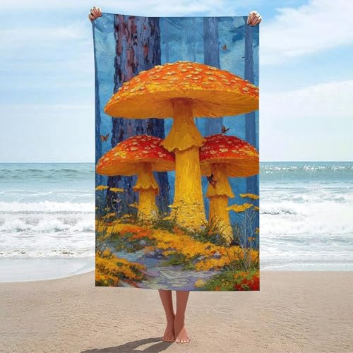 Serviette de plage microfibre légère et drap de bain séchage rapide Magic Forest
