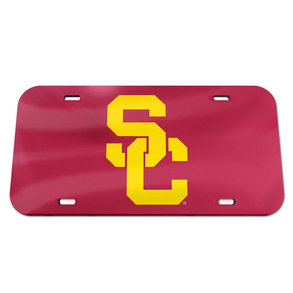 Wincraft NCAA USC Trojans Crystal Mirror License Plate, Team Color, One Size