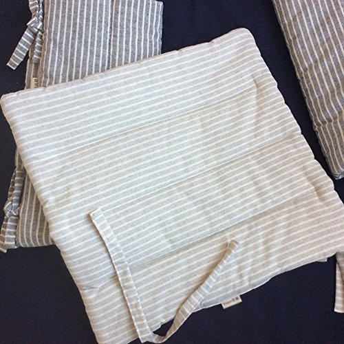 Coussin de chaise contre l'assise rigide : lot de 4 MSM matelassés doux café - 5