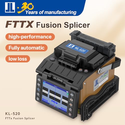 Image of JILONG KL-520 Optical Fiber Fusion Splicer SM&MM Automatic Intelligent Optical Fiber Welding Splicing Machine 0.01dB Average Loss