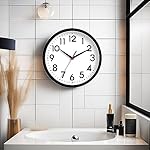 Wall Clock Analog 10 Inch Silent Non Ticking Battery Operated Modern Decorative for Living Room Kitchen Office Bedroom Bathroom(Black) - Image 5