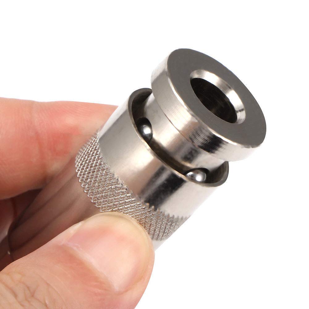 Conector para herramientas hidráulicas (4 unidades, 1/4 pulgadas (0,6 cm), BSP, macho y hembra) liberación rápida, plateado