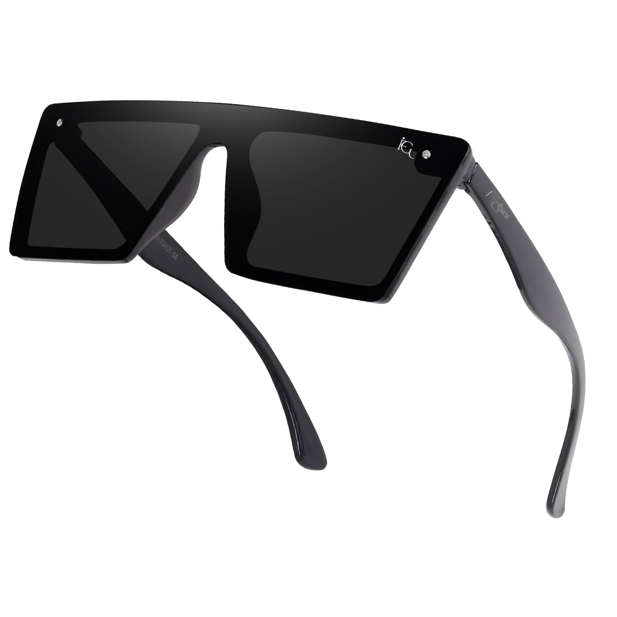 funglasses Black UV Protected Square Rimless Sunglasses for Men and Women-picture-52